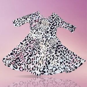 Dot Dot Smile DDS Ballerina Twirl Dress dress-Leopard Animal Print- Size 5/6